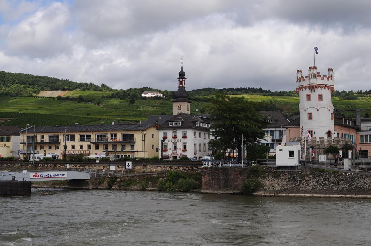 רודסהיים אם ריין Hotel Krone Ruedesheim מראה חיצוני תמונה